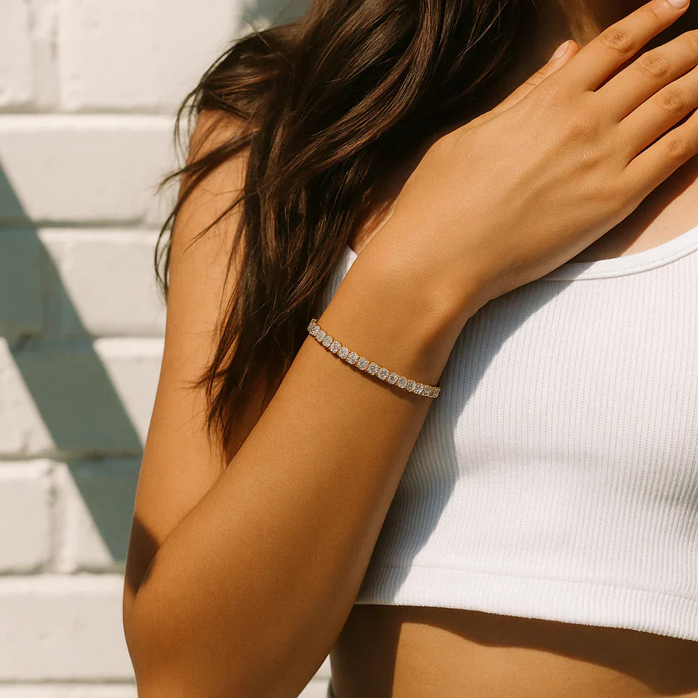 Moissanite Tennis Bracelet | Gold