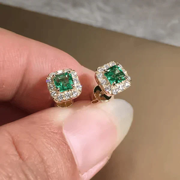 Emerald Charm Earrings