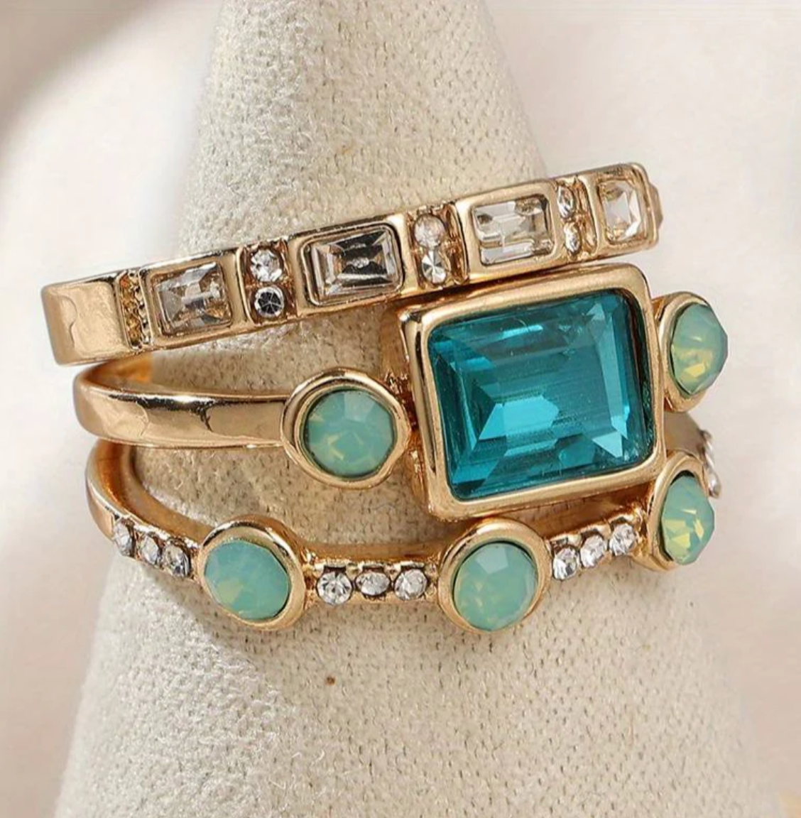 Crystal Ring Set