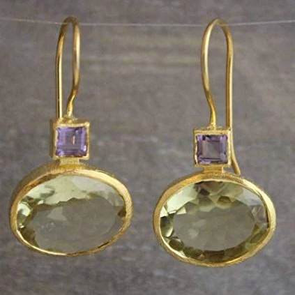 Green Gold Earrings