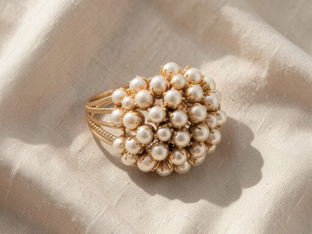 Pearl Cluster Inlaid Ring
