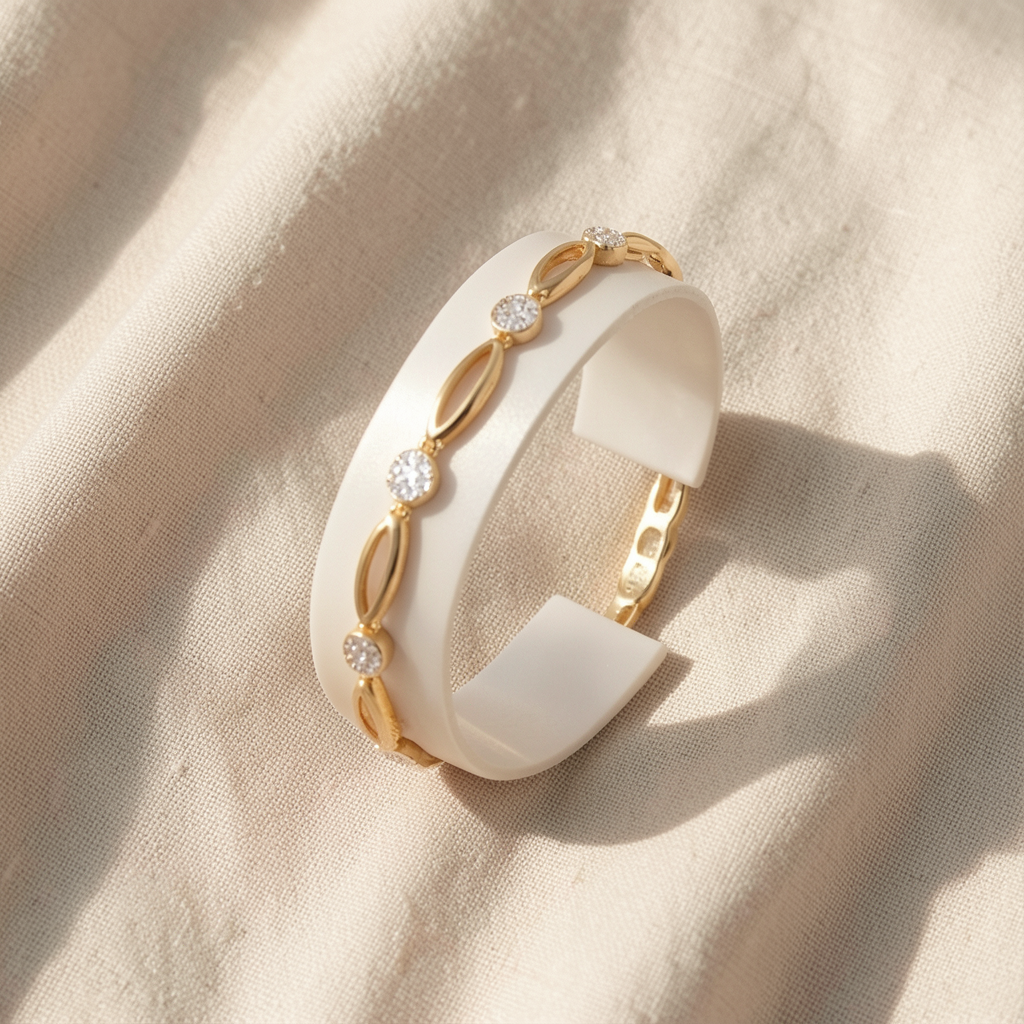 Elegant Golden Zirconia Bracelet