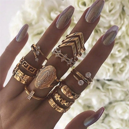 Boho Ring Stack Pack – 8 to 12 Mixed Rings