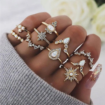 Boho Ring Stack Pack – 8 to 12 Mixed Rings