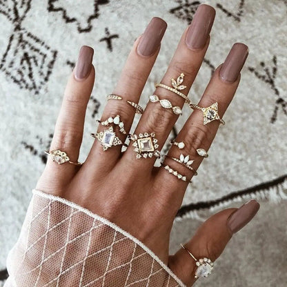 Boho Ring Stack Pack – 8 to 12 Mixed Rings