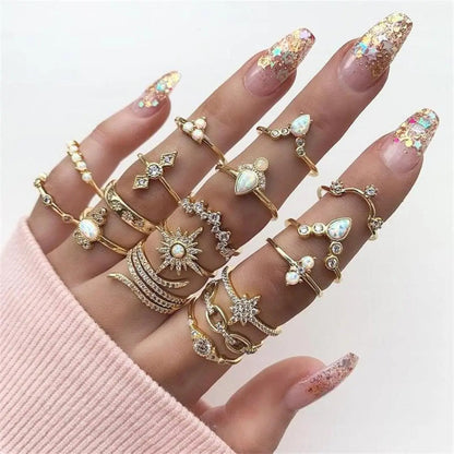 Boho Ring Stack Pack – 8 to 12 Mixed Rings
