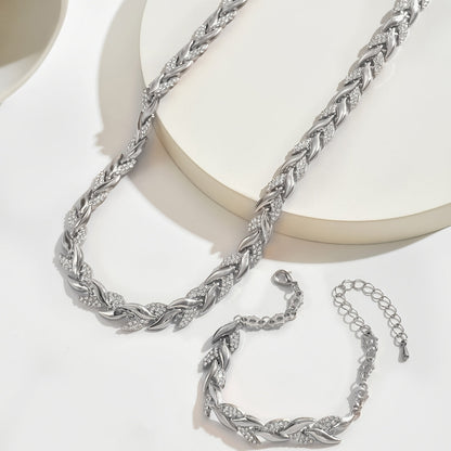 Elegant Rhinestone Fish Tail Set