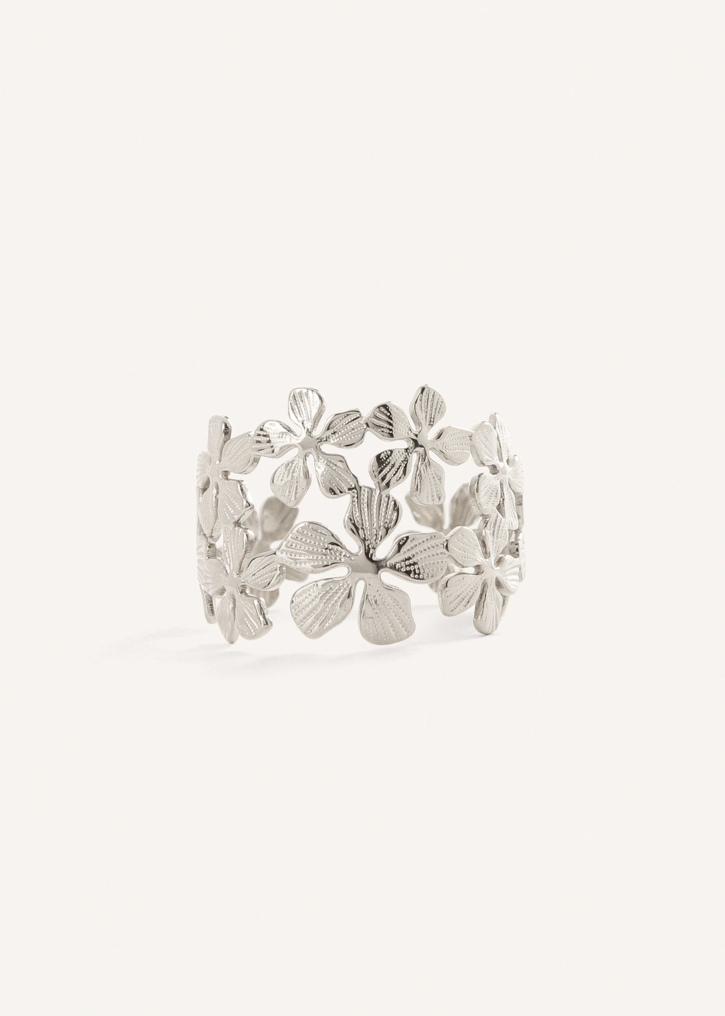 Floral Crystal Bloom Ring – Gold or Silver