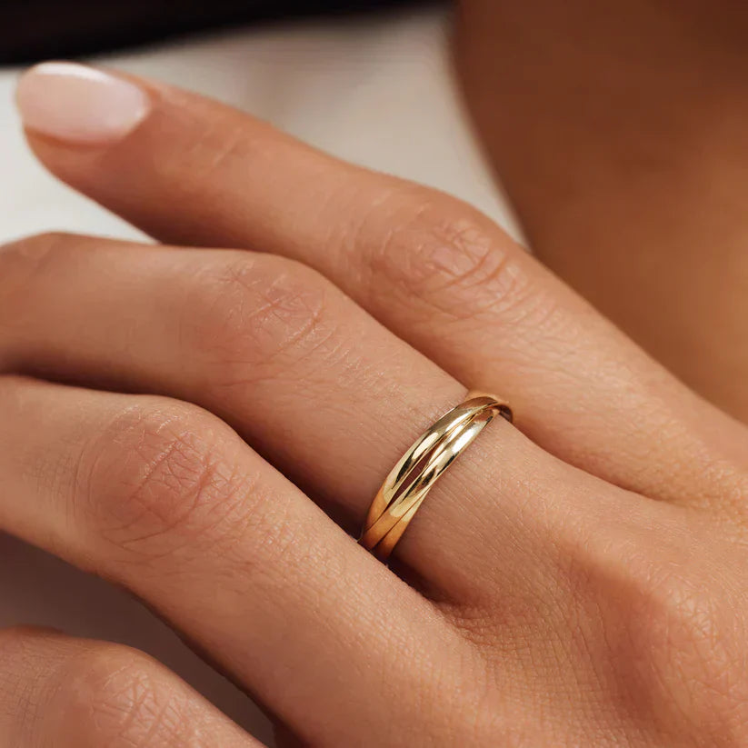 Triple Hoop Ring | Gold