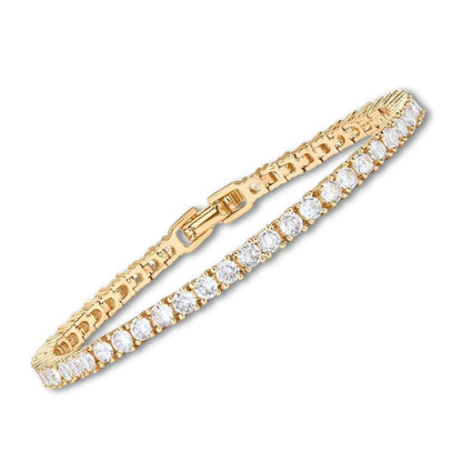 Double Row Crystal Tennis Bracelet