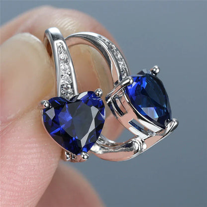 Celestial Sapphire Earrings | White Gold