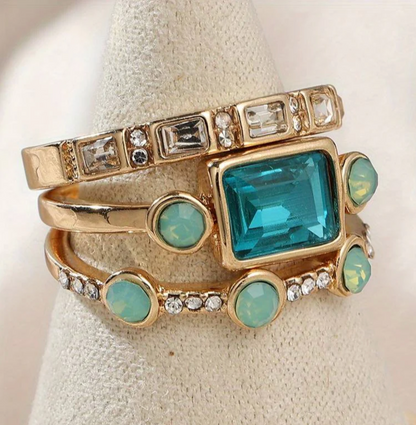 Crystal Ring Set