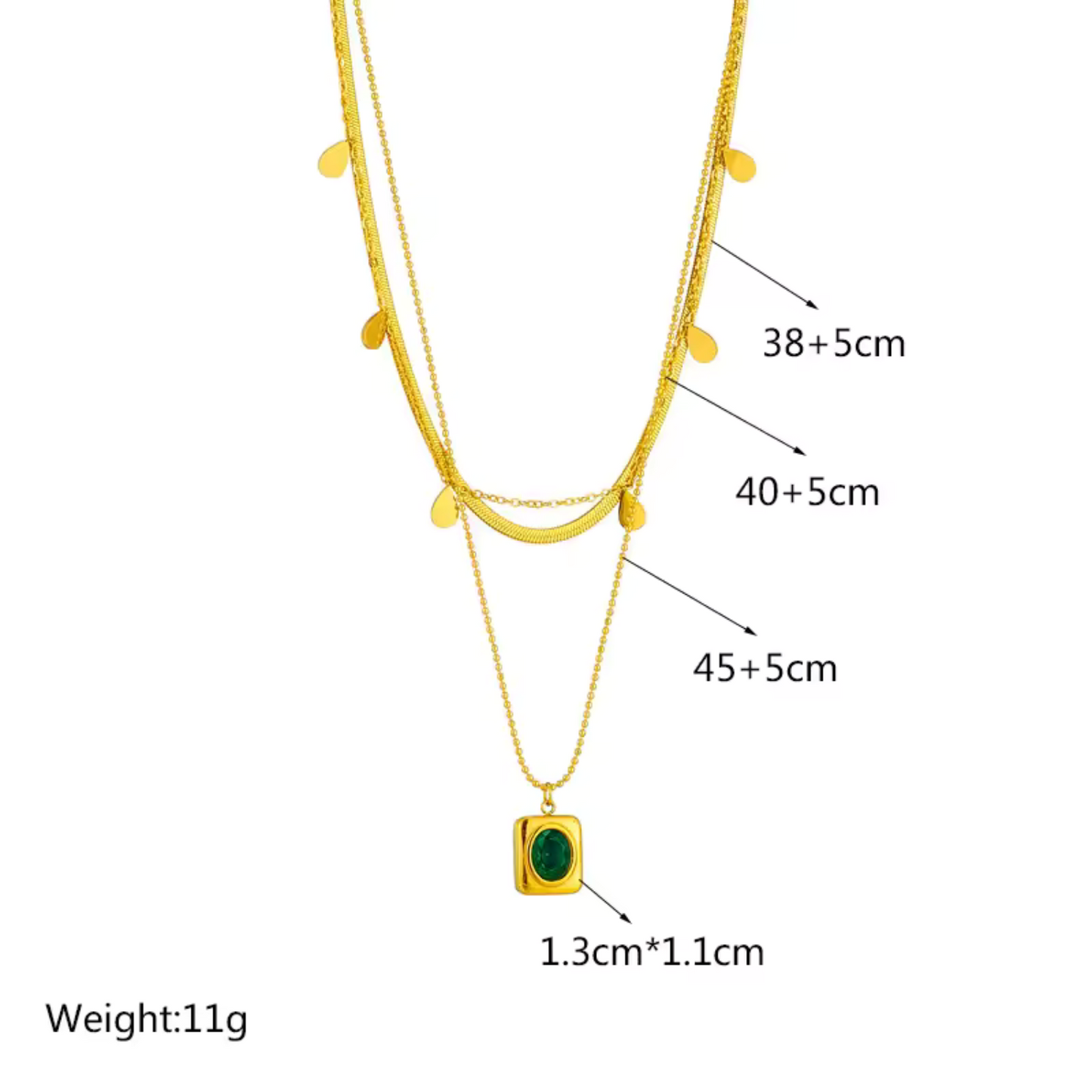 Emerald Necklace Set