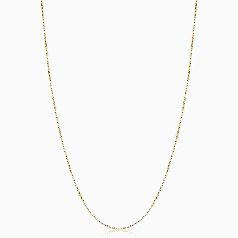 Dainty Gold Box Chain Layering Necklace
