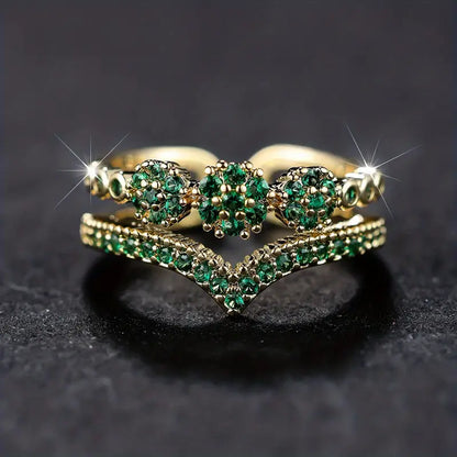 Adjustable Emerald Ring