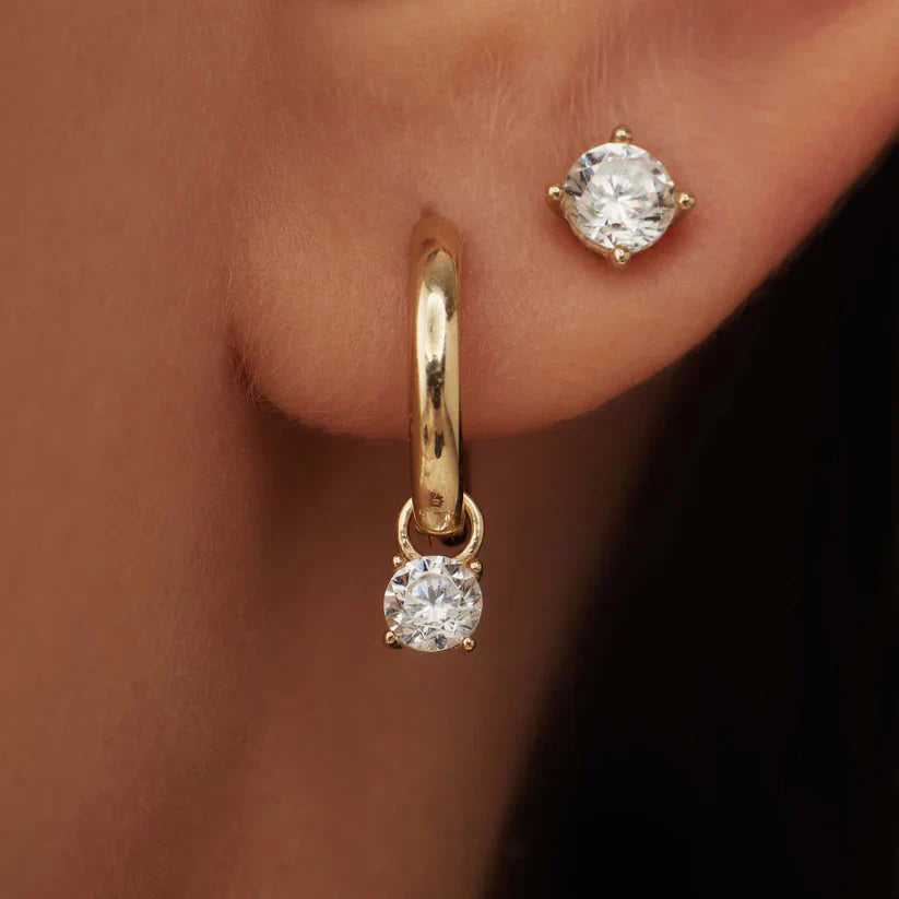 Stone Earrings Set | Gold