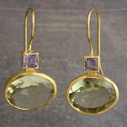 Green Gold Earrings