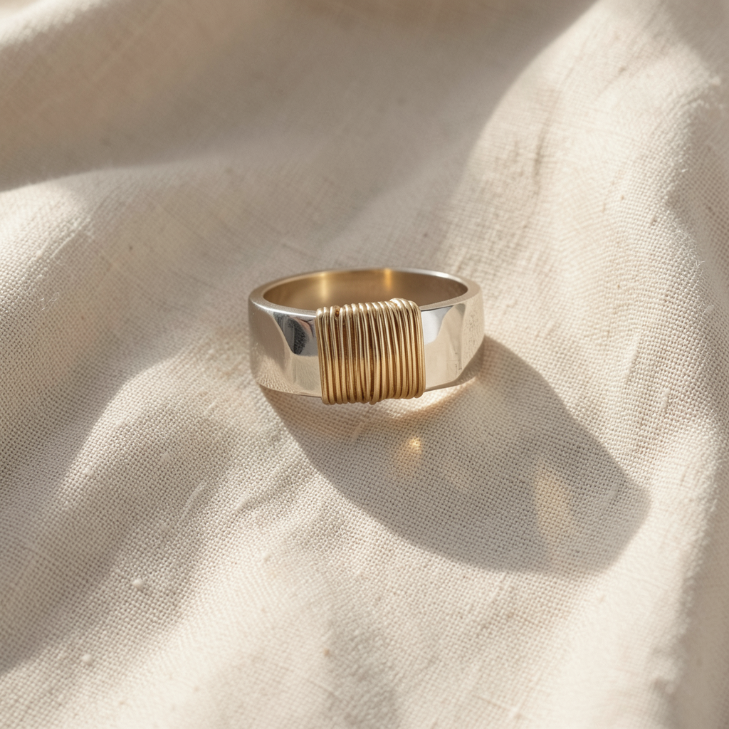 Golden Boho Threads Ring