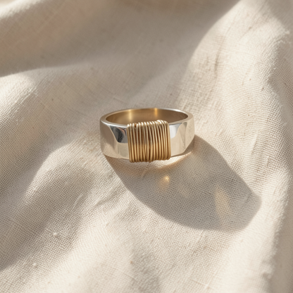 Golden Boho Threads Ring