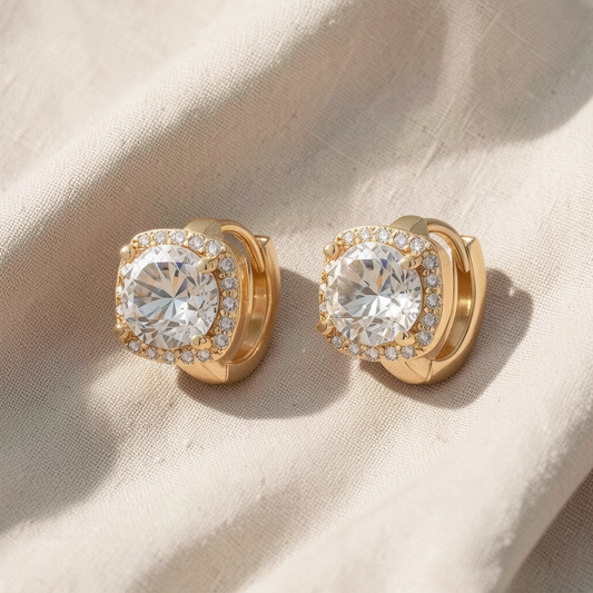 Square Diamond Earrings