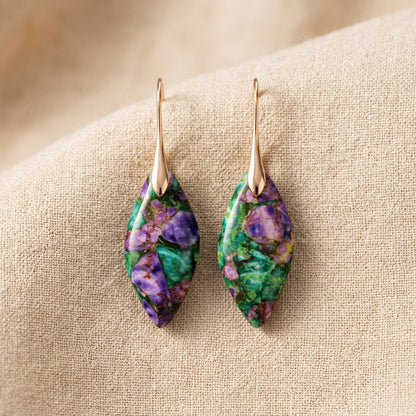 Natural Stone Teardrop Earrings