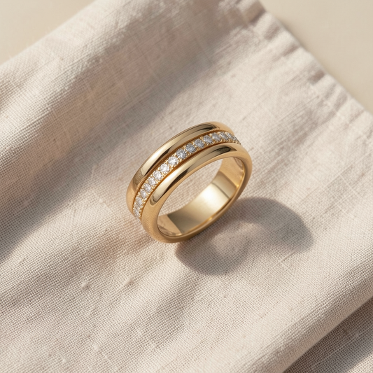 Zirconia Inlaid Ring