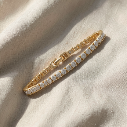 Moissanite Tennis Bracelet | Gold
