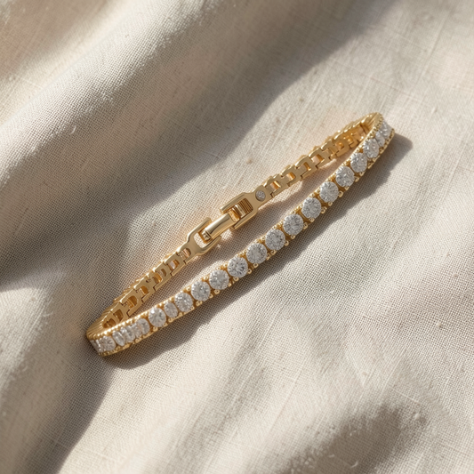 Moissanite Tennis Bracelet | Gold