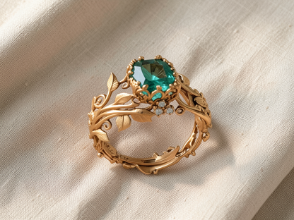 Green Crystal Ring