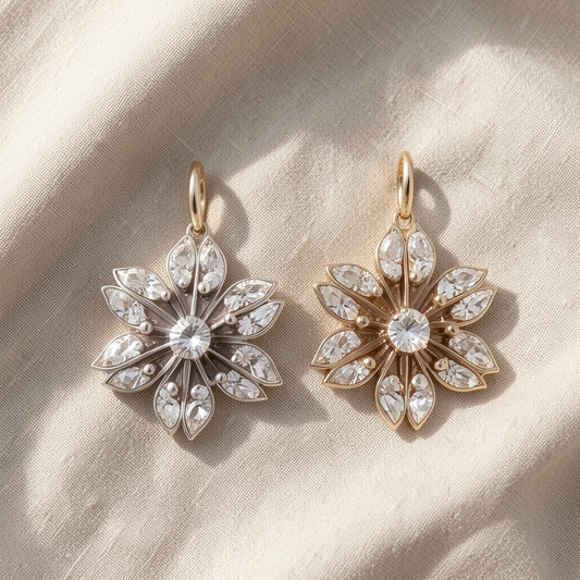 Crystal Flower Earrings