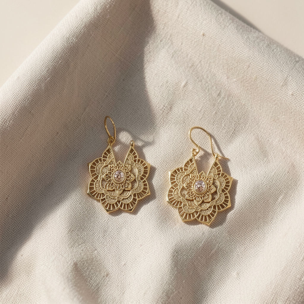 Lotus Mandala Earrings