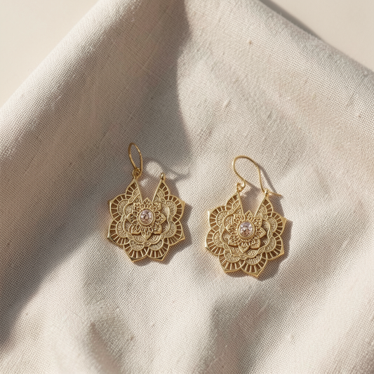 Lotus Mandala Earrings