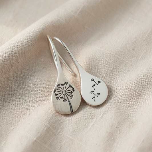 Silver Flower Earrings