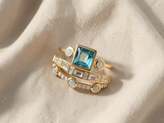 Crystal Ring Set