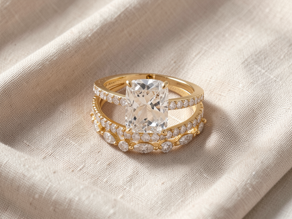 Golden Elegance Ring Set