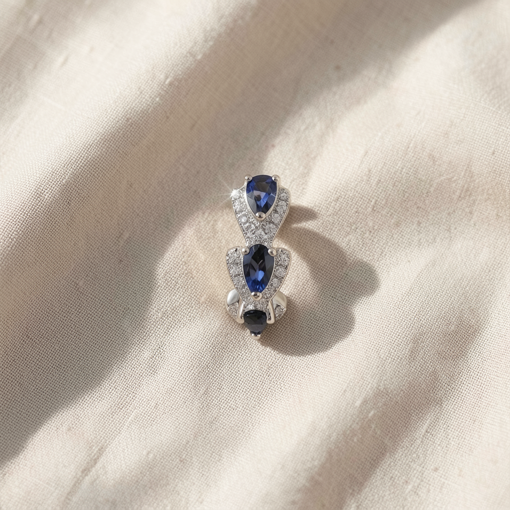 Royal Sapphire Crest Earrings