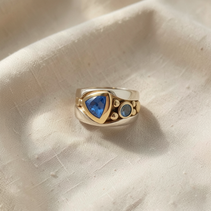 Blue Zirconia Boho Ring