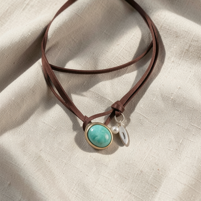 Bohemian Turquoise Pendant Necklace