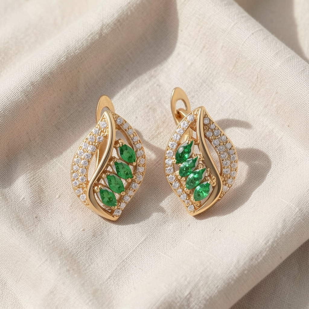 Emerald Drop Earrings