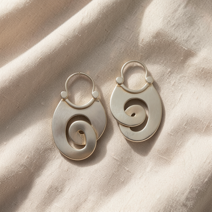 Irregular Silver Earrings