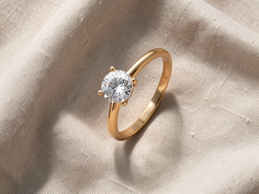 Golden Diamond Ring