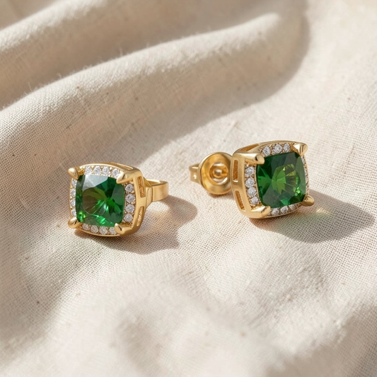 Emerald Stud Earrings