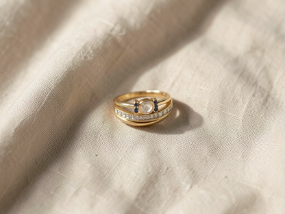 Golden Opal Ring Set