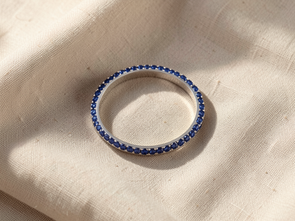 Blue Sapphire Ring | White Gold