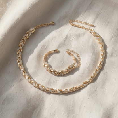 Elegant Rhinestone Fish Tail Set