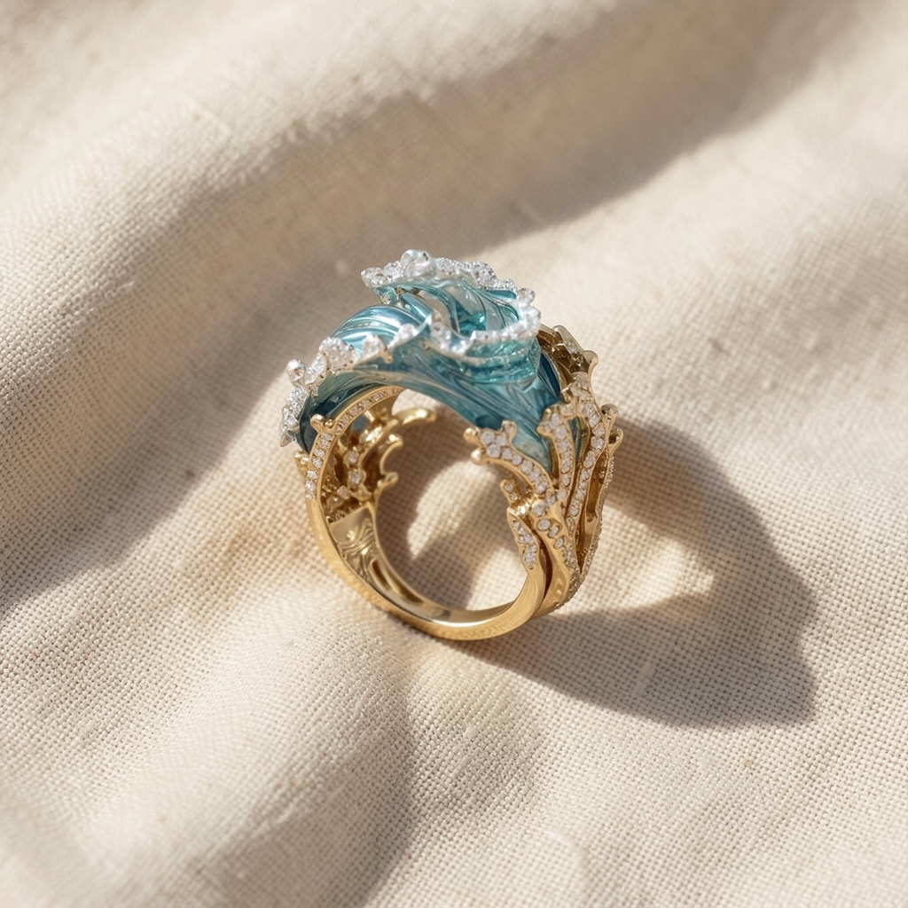 Ocean Wave Ring – Gold or Silver