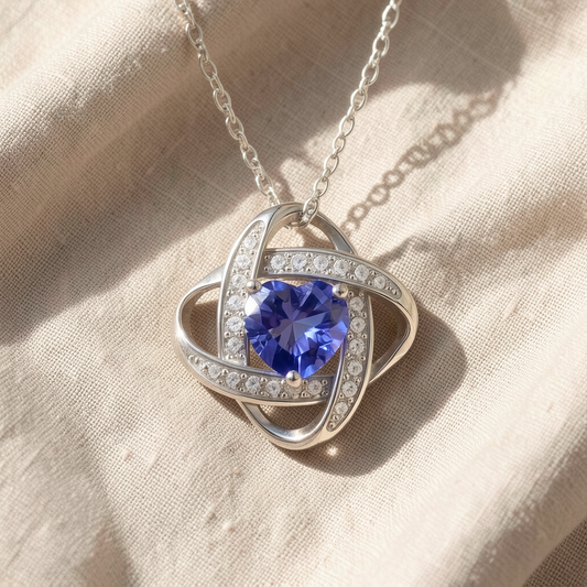 Blue Diamond Necklace | White Gold
