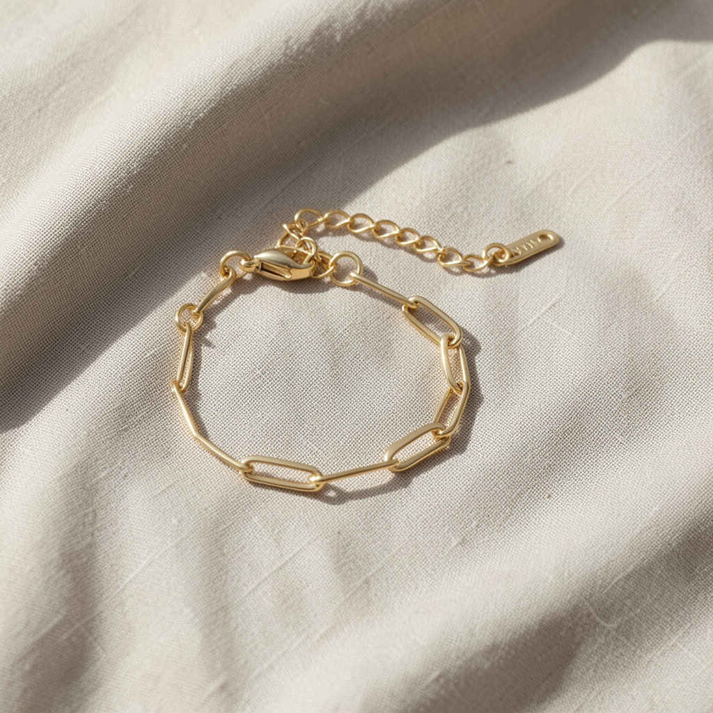 Paperclip Gold Bracelet