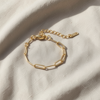 Paperclip Gold Bracelet