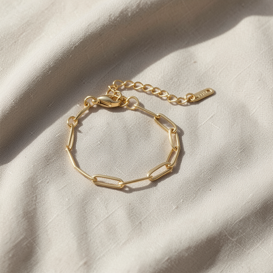 Paperclip Gold Bracelet